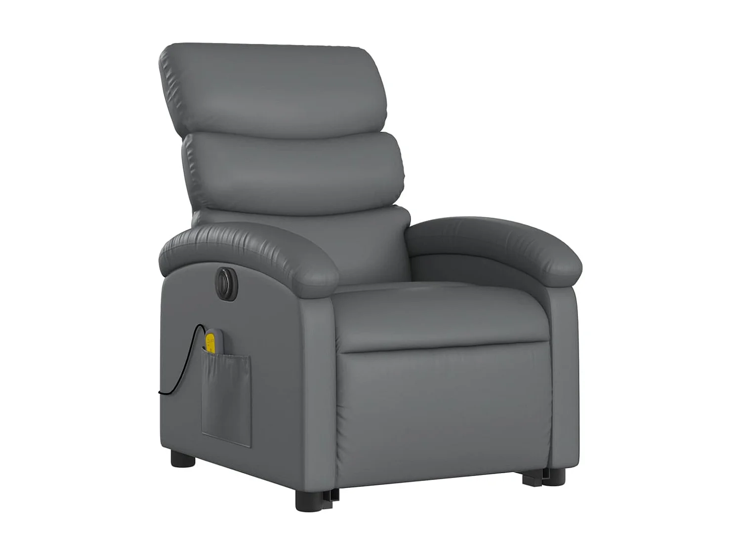 Sillón de masaje elevable eléctrico cuero sintético gris YOE41449
