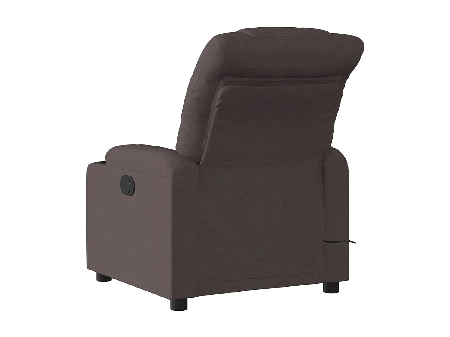 Sillón reclinable de masaje eléctrico tela marrón oscuro YOE44241