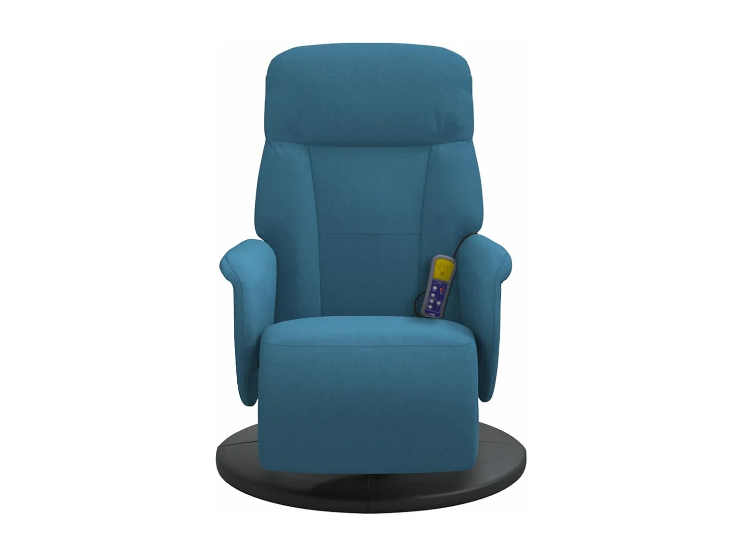 Sillón reclinable de masaje con reposapiés terciopelo azul YOE14119