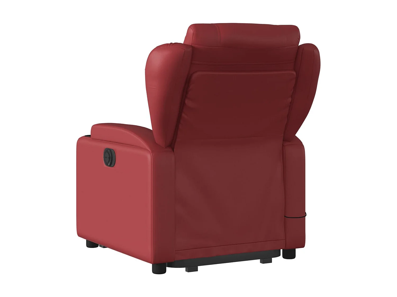 Sillón de masaje elevable eléctrico cuero artificial rojo tinto YOE30362