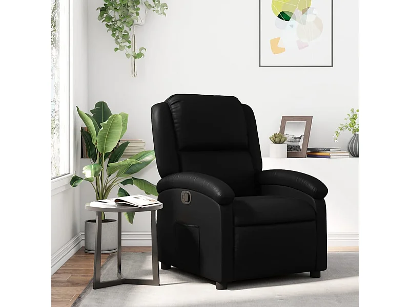 Fauteuil inclinable Noir Similicuir REO92480