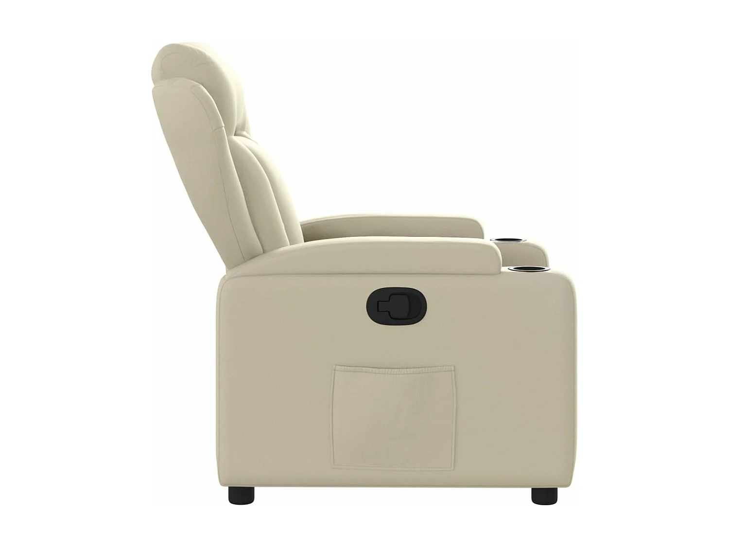 Sillón reclinable de cuero sintético crema YOE63897