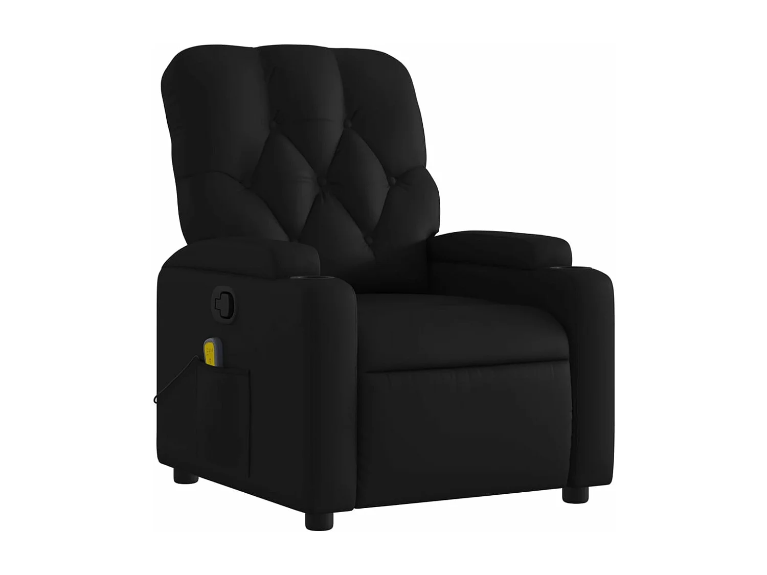 Fauteuil de massage inclinable Noir Similicuir REO30025