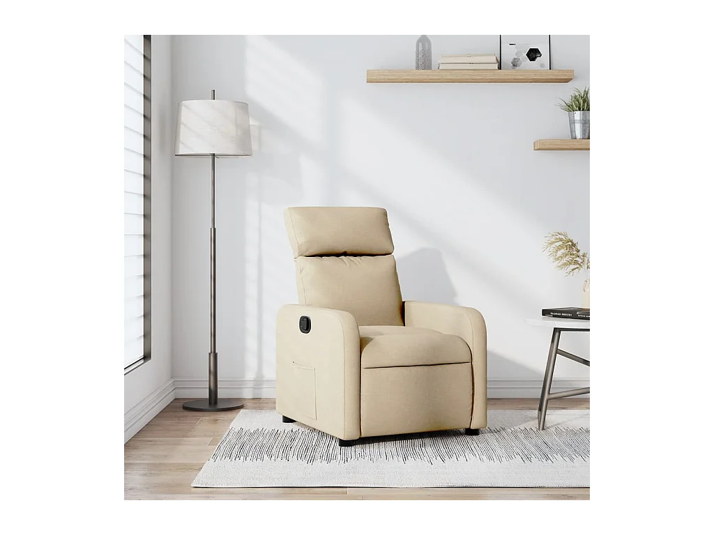 Fauteuil inclinable Crème Tissu REO13793
