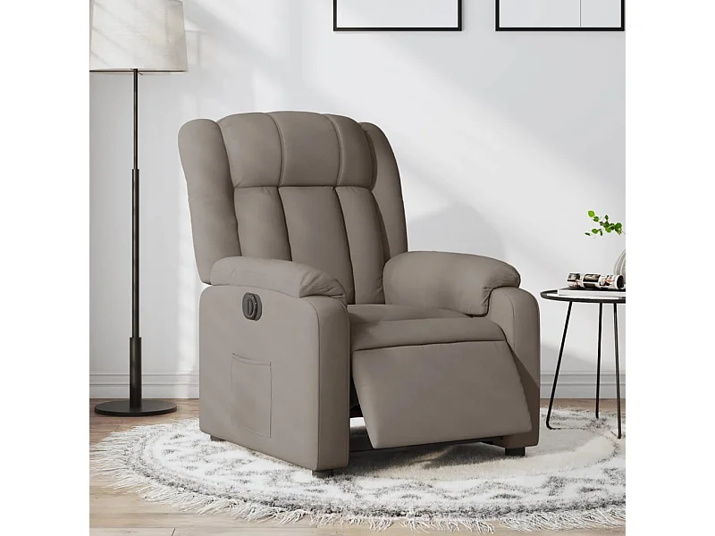 Fauteuil inclinable électrique Taupe Tissu REO10264