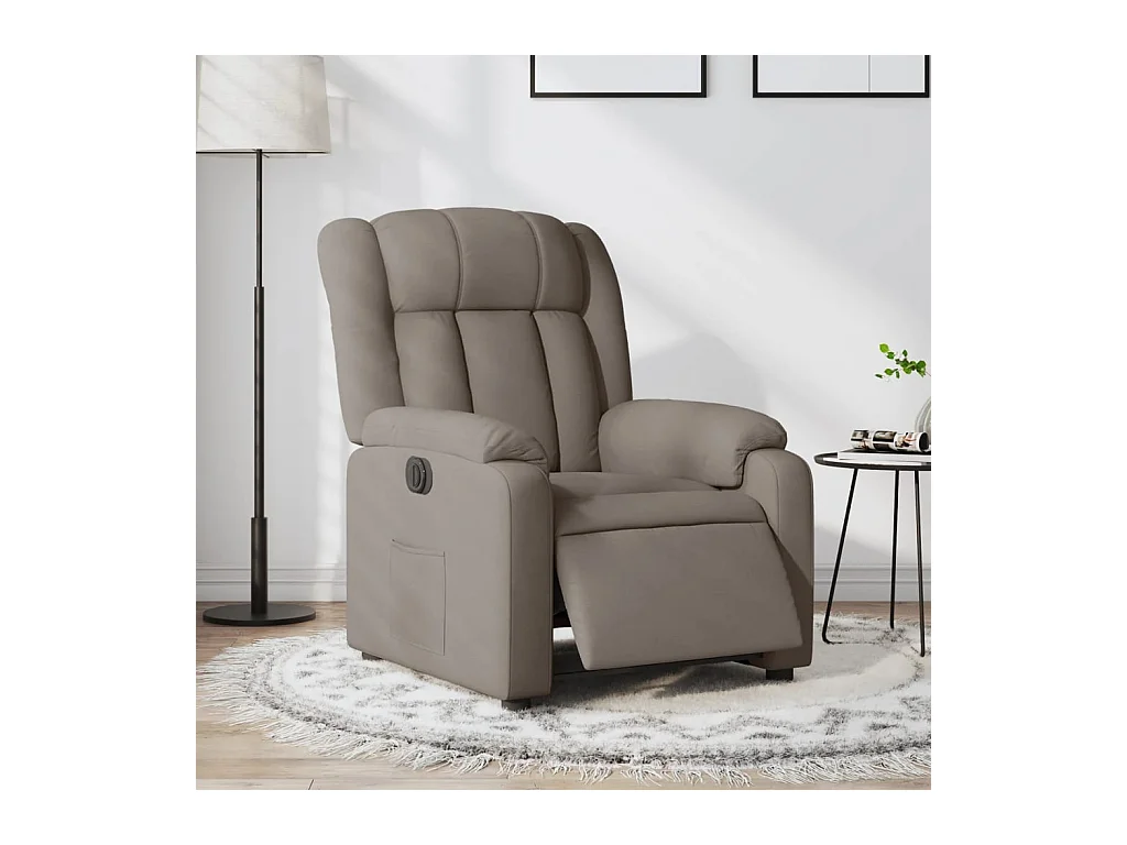 Fauteuil inclinable électrique Taupe Tissu REO10264