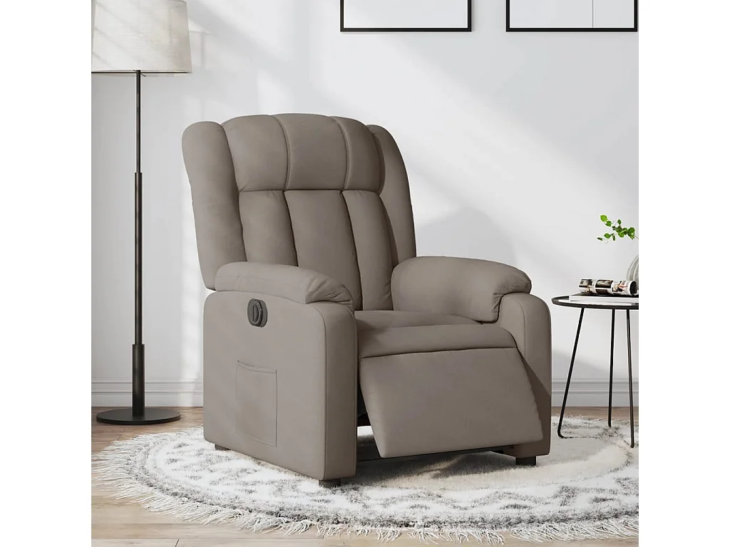 Fauteuil inclinable électrique Taupe Tissu REO10264