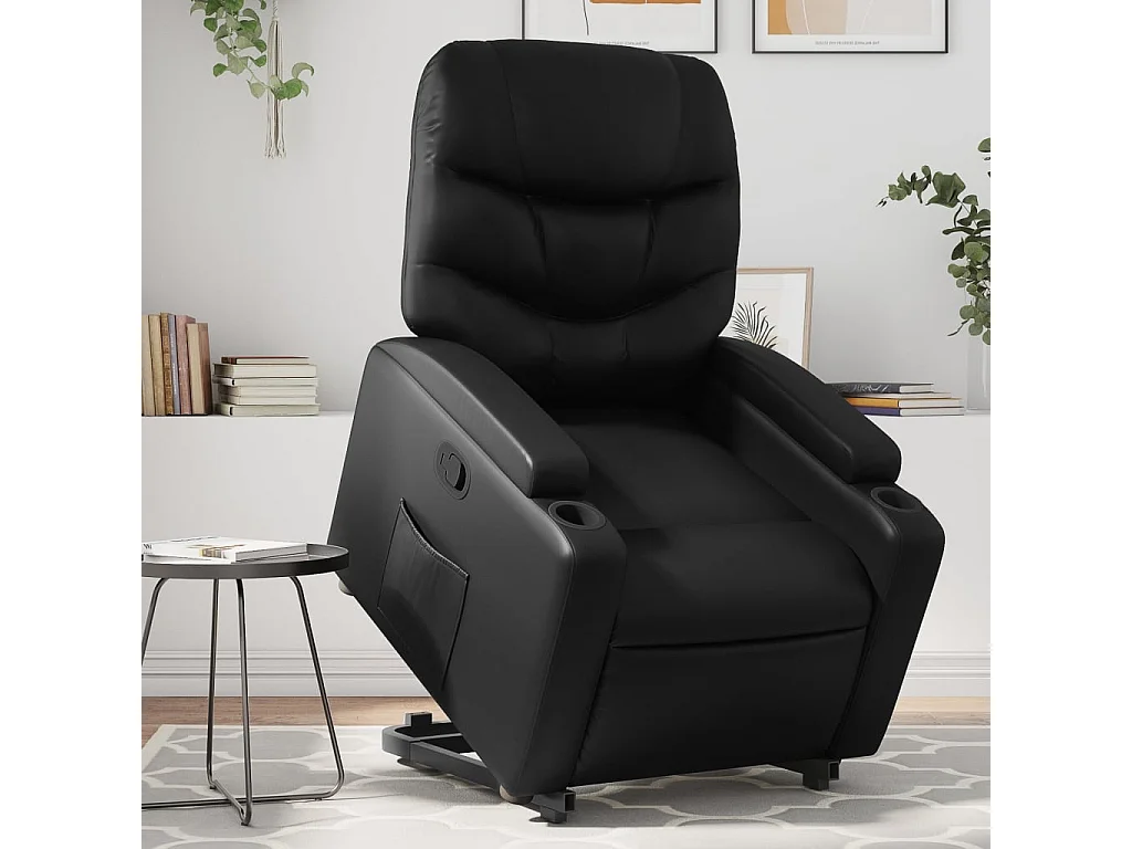 Fauteuil inclinable Noir Similicuir REO65194