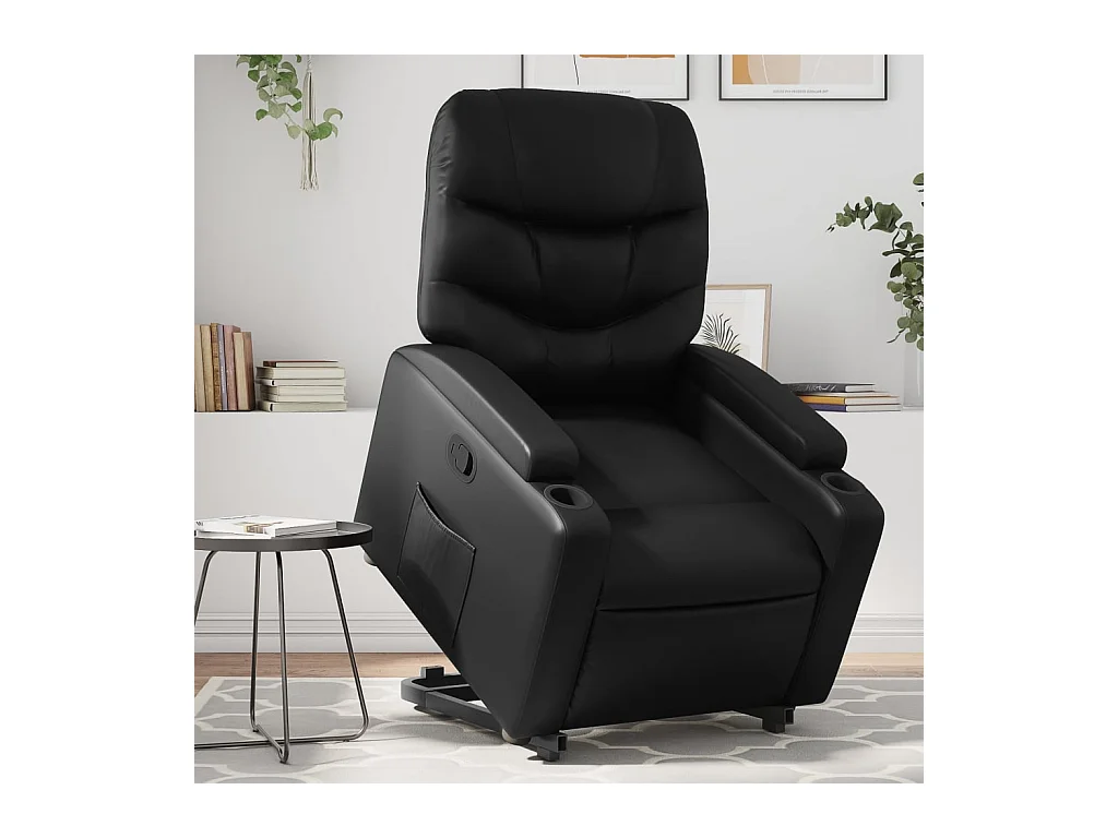 Fauteuil inclinable Noir Similicuir REO65194