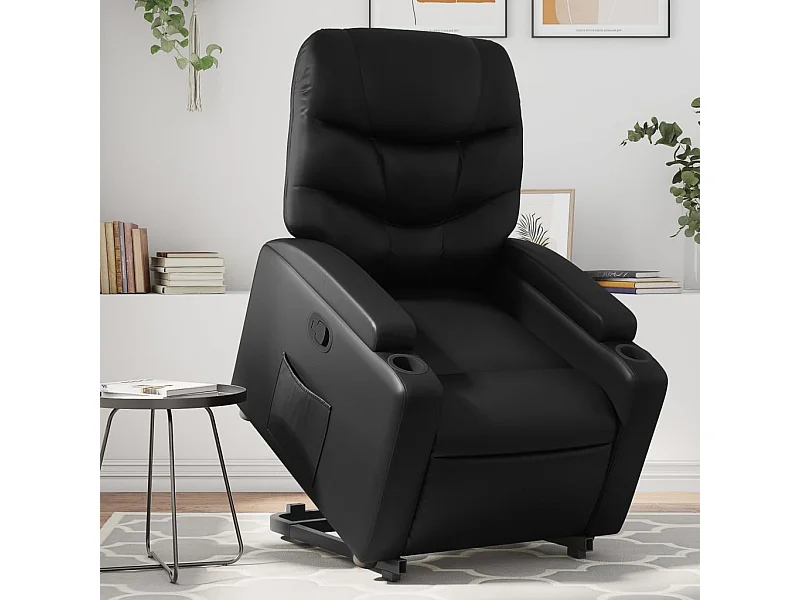 Fauteuil inclinable Noir Similicuir REO65194