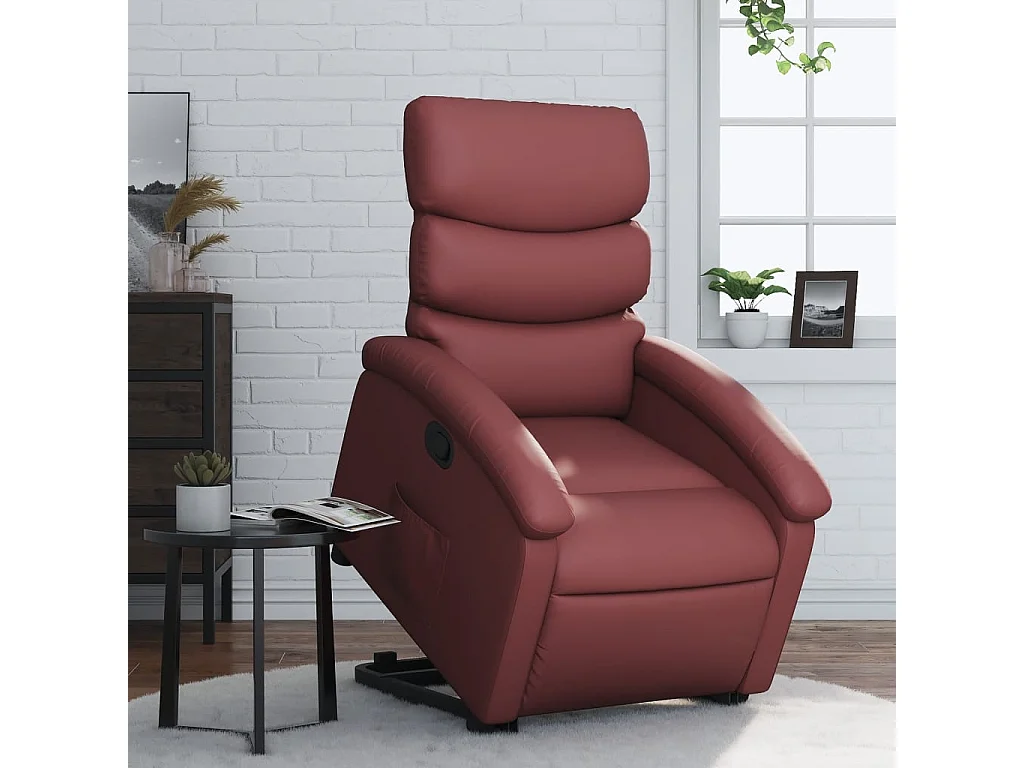 Fauteuil inclinable Rouge bordeaux Similicuir REO80724