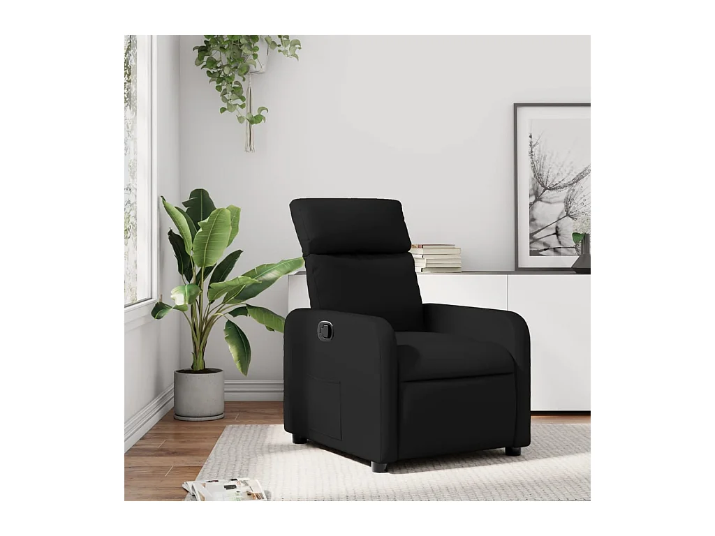 Fauteuil inclinable Noir Similicuir REO73559