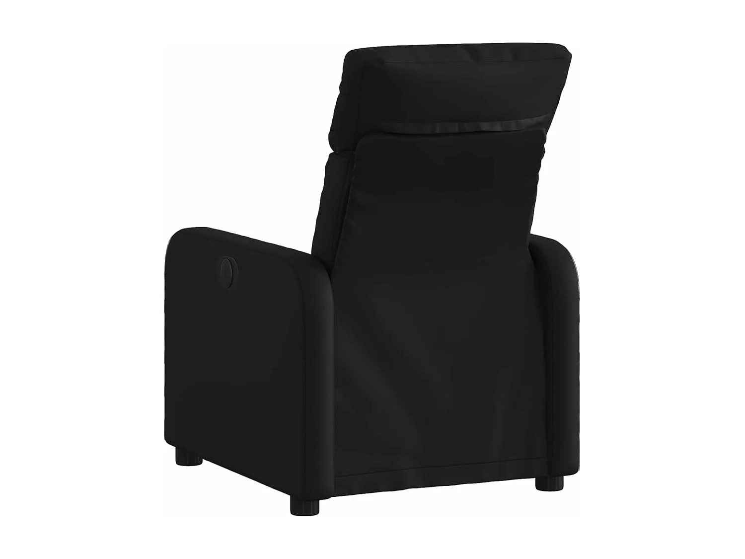 Sillón reclinable de cuero sintético negro YOE75167