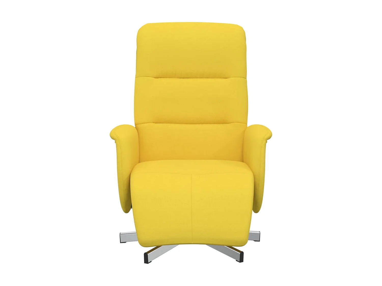 Fauteuil inclinable avec repose-pieds jaune clair tissu REO40872