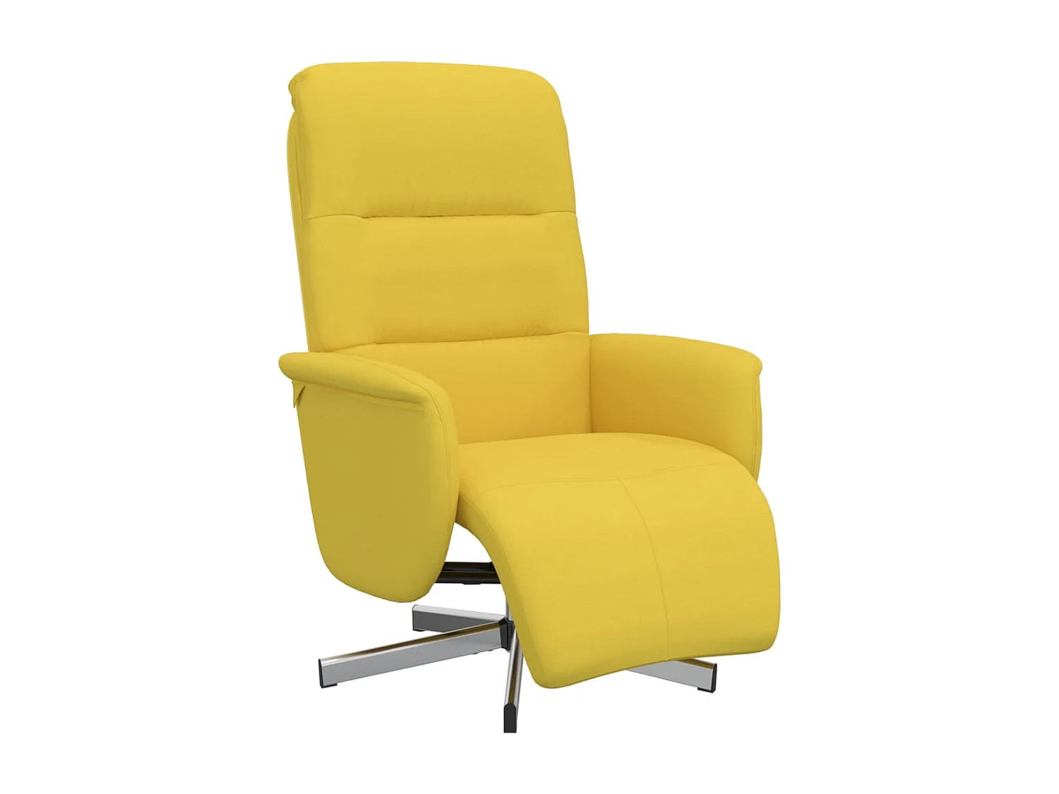 Sillón reclinable con reposapiés tela amarillo claro YOE15689