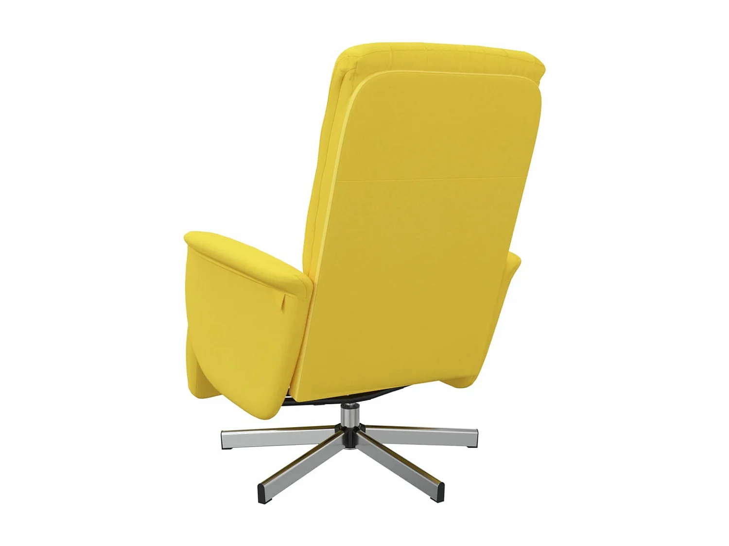 Fauteuil inclinable avec repose-pieds jaune clair tissu REO40872