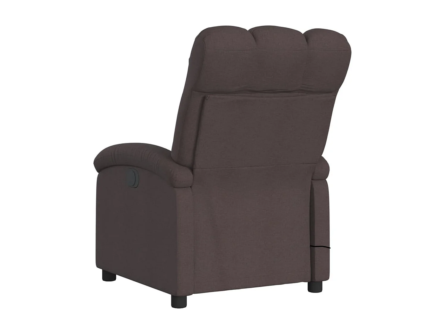 Sillón reclinable de masaje eléctrico tela marrón oscuro YOE47095