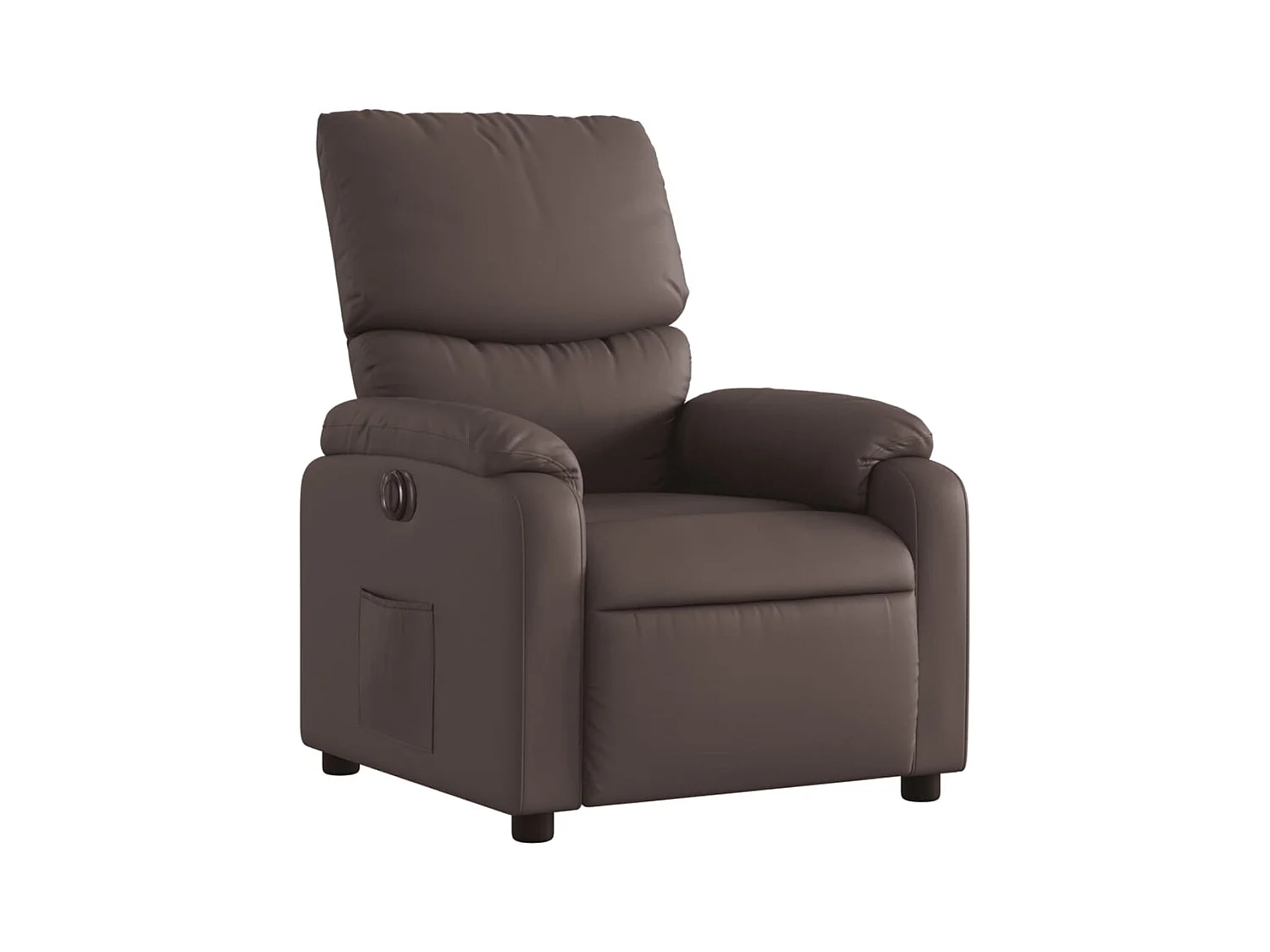 Elektrischer Relaxsessel | Massagesessel Braun Kunstleder -gkd231141