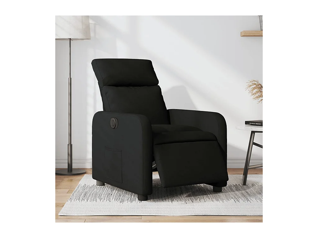 Fauteuil inclinable électrique Noir Tissu REO27120
