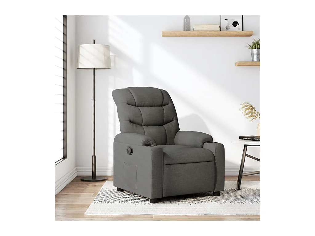 Fauteuil inclinable Gris foncé Tissu REO14935