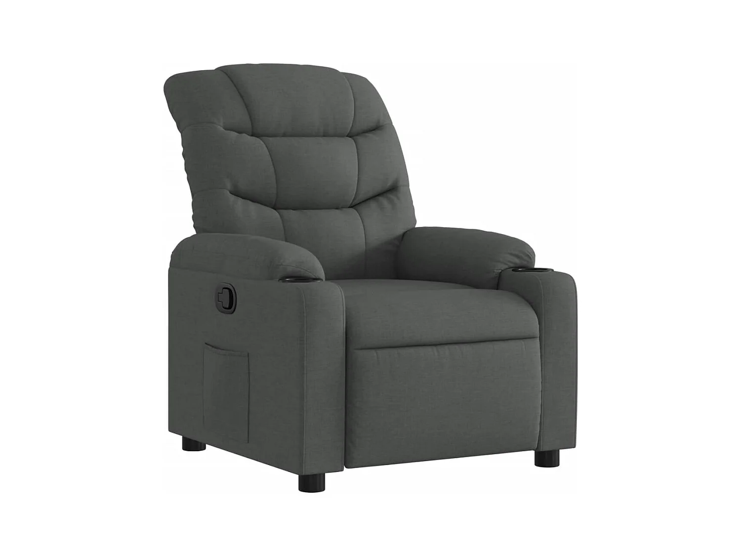 Fauteuil inclinable Gris foncé Tissu REO14935