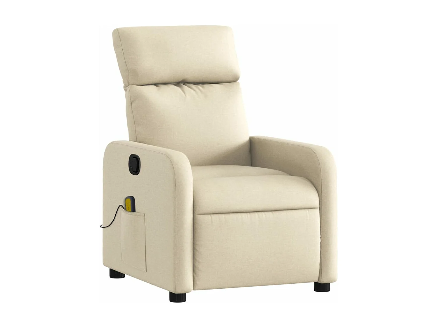 Fauteuil de massage inclinable Crème Tissu REO14962