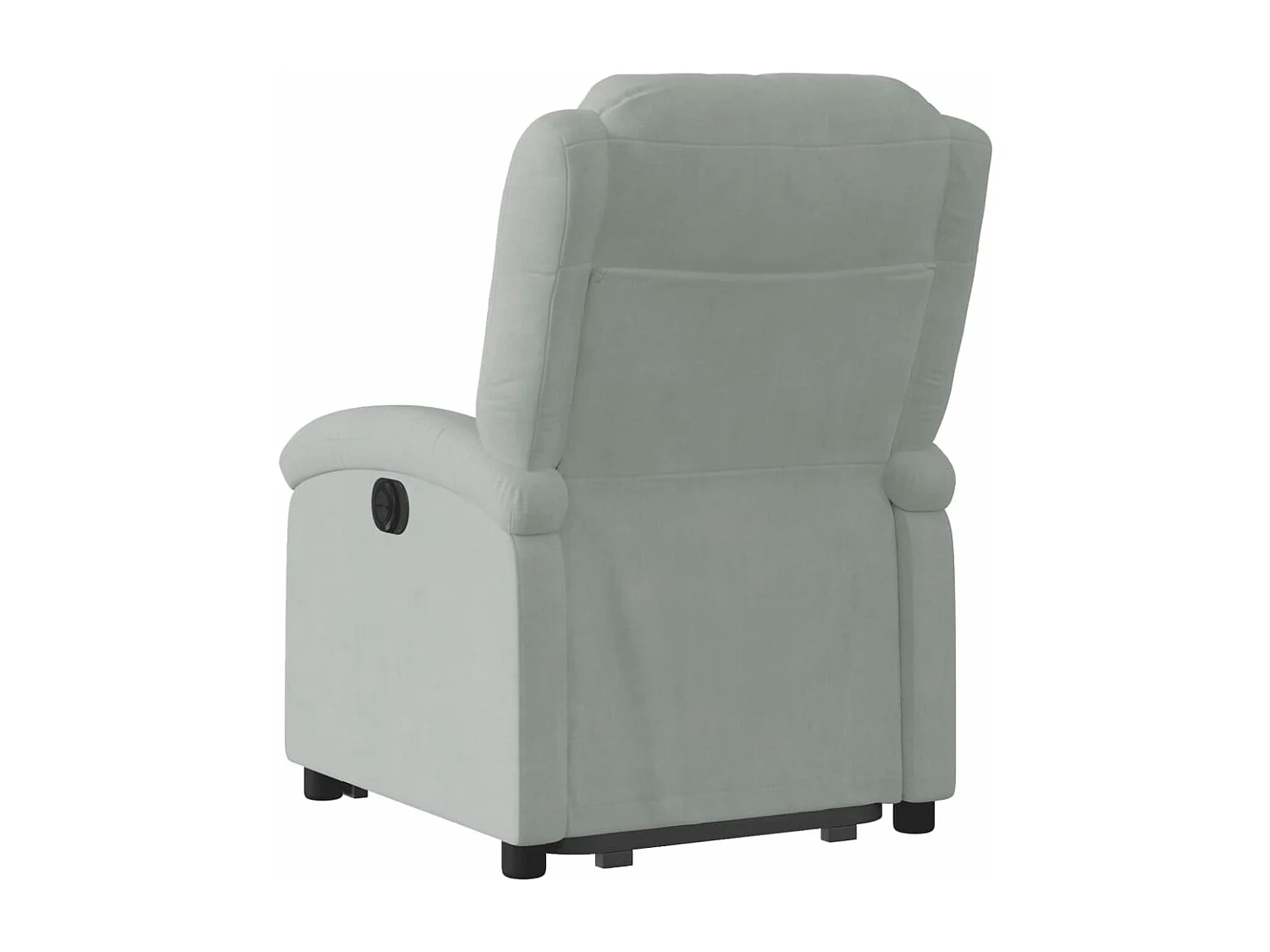 Fauteuil inclinable électrique gris clair velours REO70152
