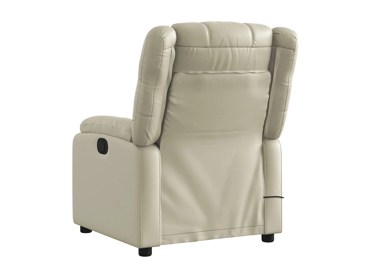 Fauteuil de massage inclinable électrique crème similicuir REO83555