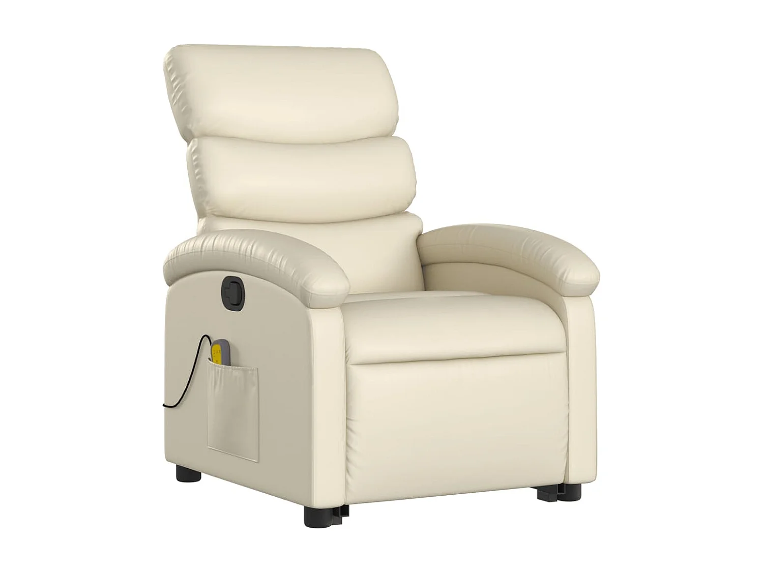 Sillón reclinable de masaje de pie cuero artificial color crema YOE14537