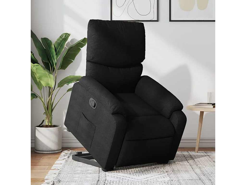Fauteuil inclinable noir tissu REO18551