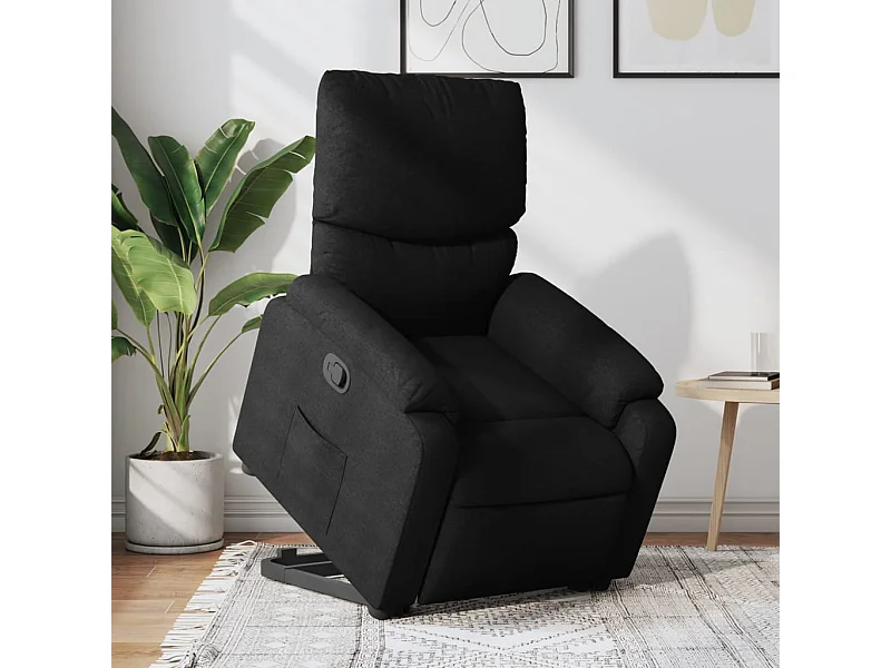 Fauteuil inclinable noir tissu REO18551