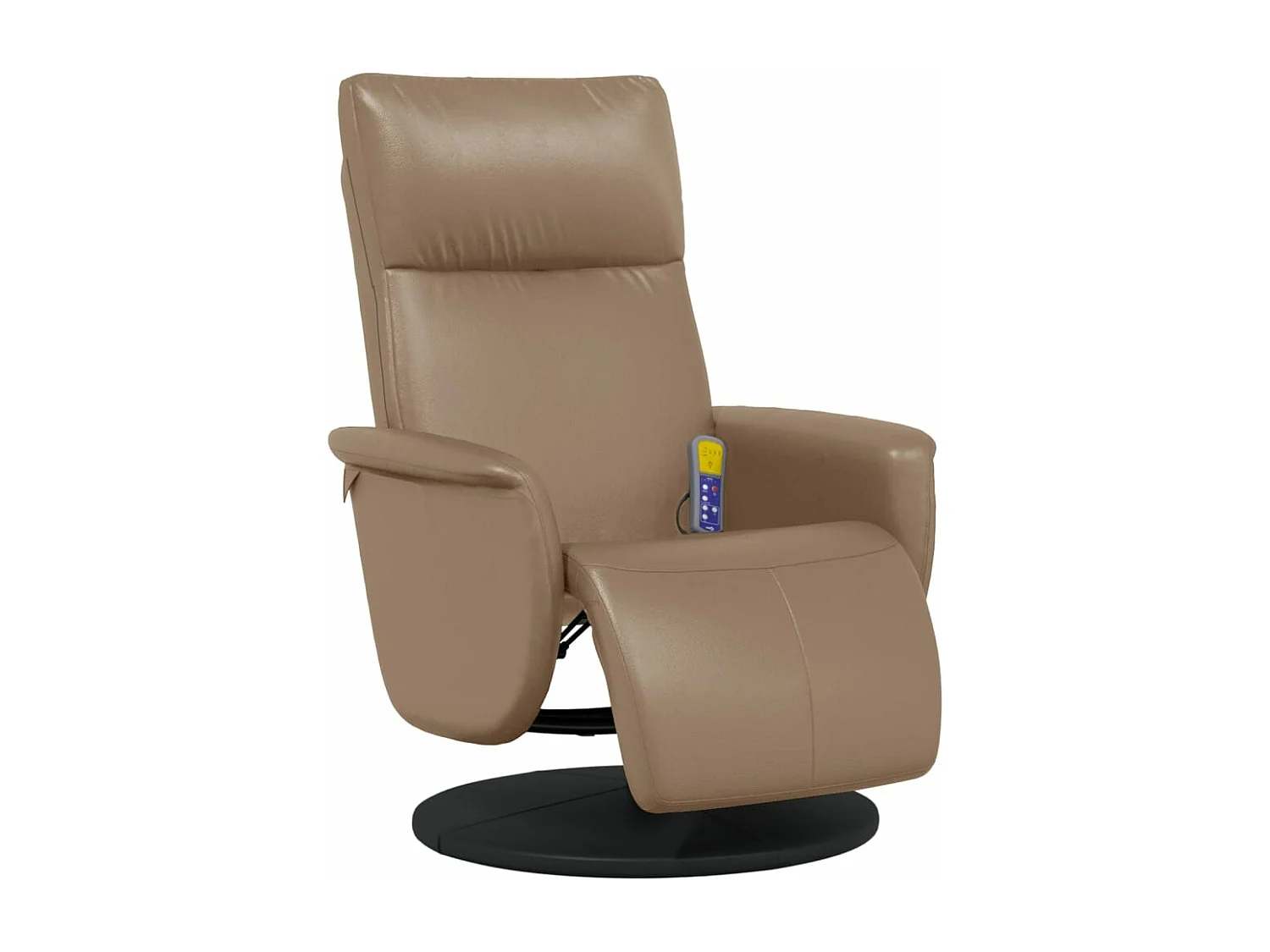 Fauteuil inclinable de massage repose-pieds cappuccino REO62704