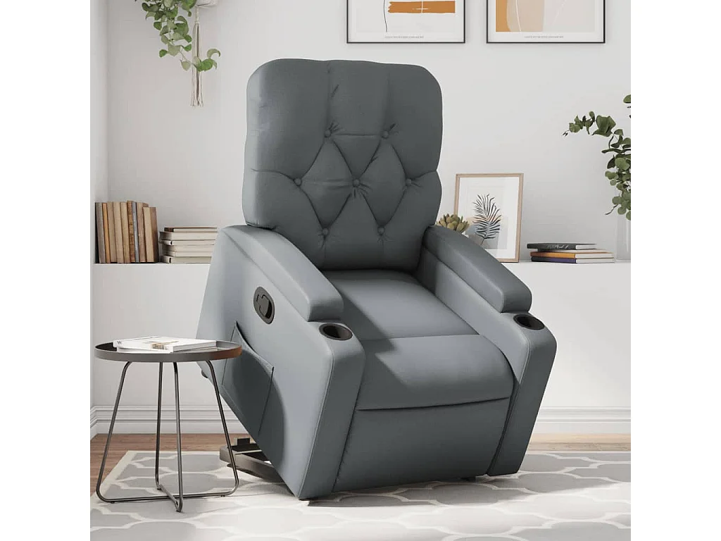 Fauteuil inclinable Gris Similicuir REO82264