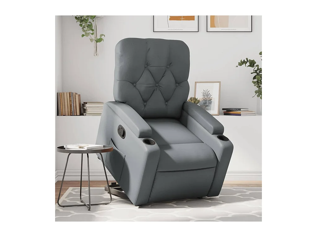 Fauteuil inclinable Gris Similicuir REO82264