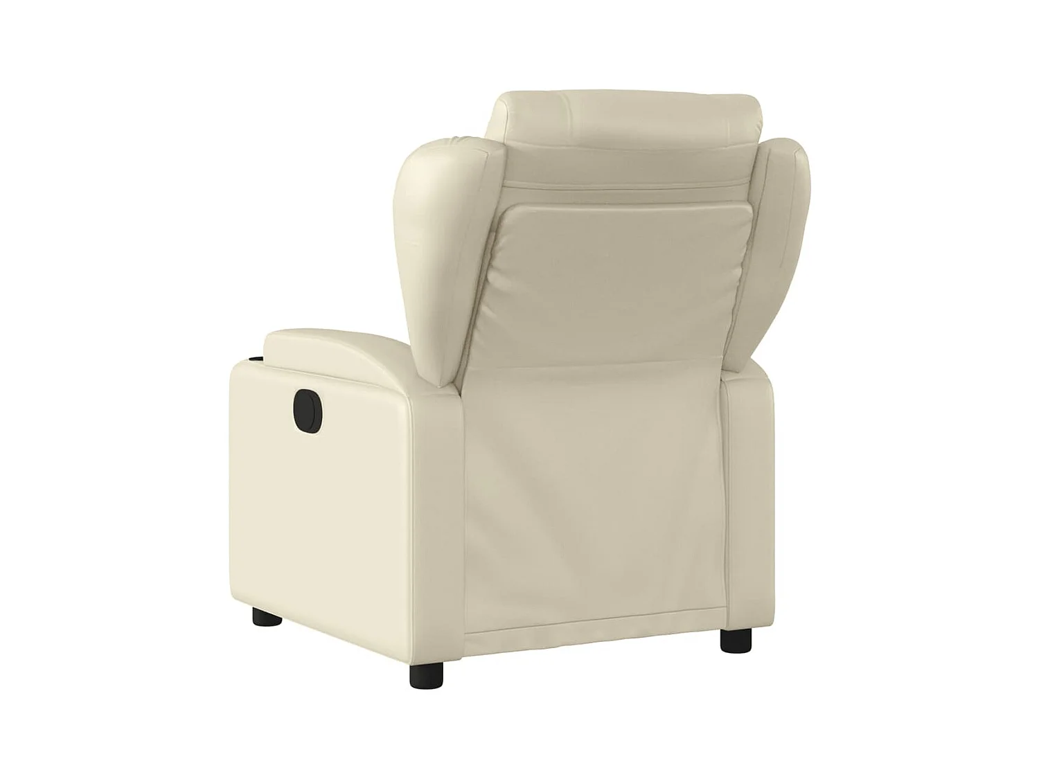 Sillón de masaje reclinable eléctrico cuero sintético crema YOE35531