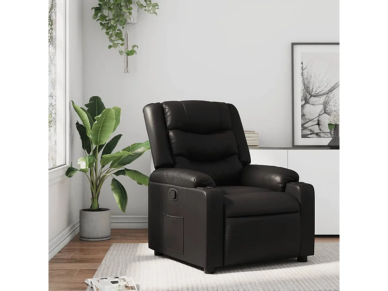 Fauteuil inclinable Noir Similicuir REO88047