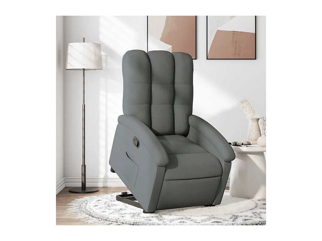 Fauteuil inclinable Gris foncé Tissu REO74205