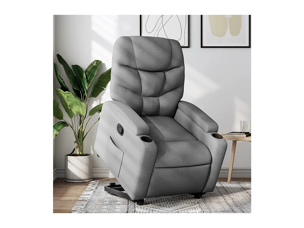 Fauteuil inclinable Gris clair Tissu REO77152