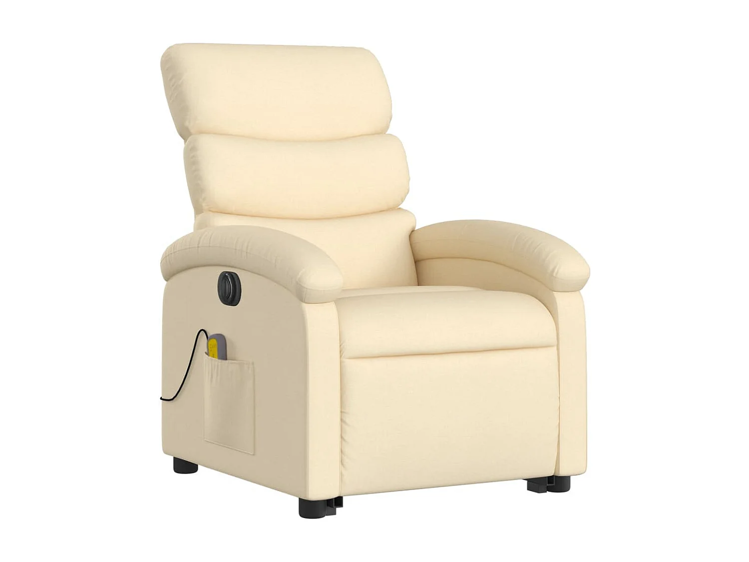 Sillón de masaje eléctrico reclinable elevable tela crema YOE98352