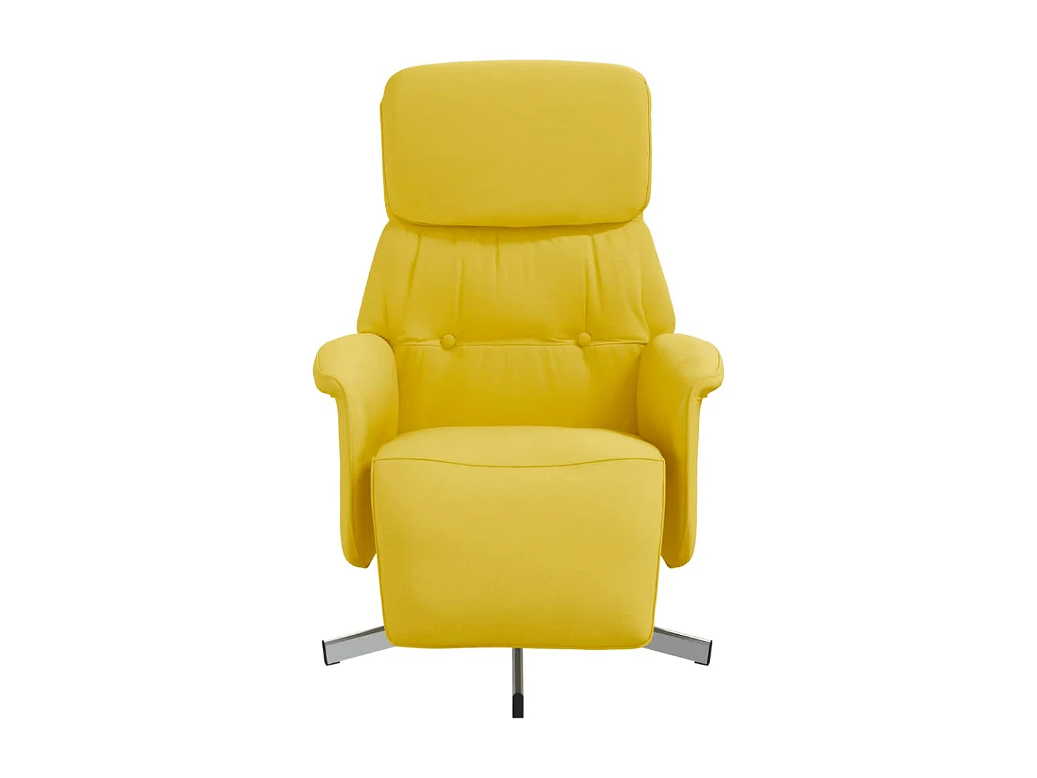 Fauteuil inclinable avec repose-pieds jaune clair tissu REO63783