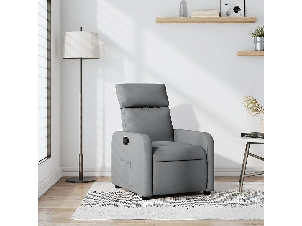 Fauteuil inclinable Gris clair Tissu REO79268