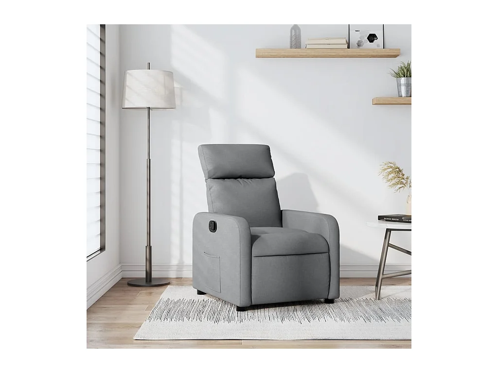 Fauteuil inclinable Gris clair Tissu REO79268