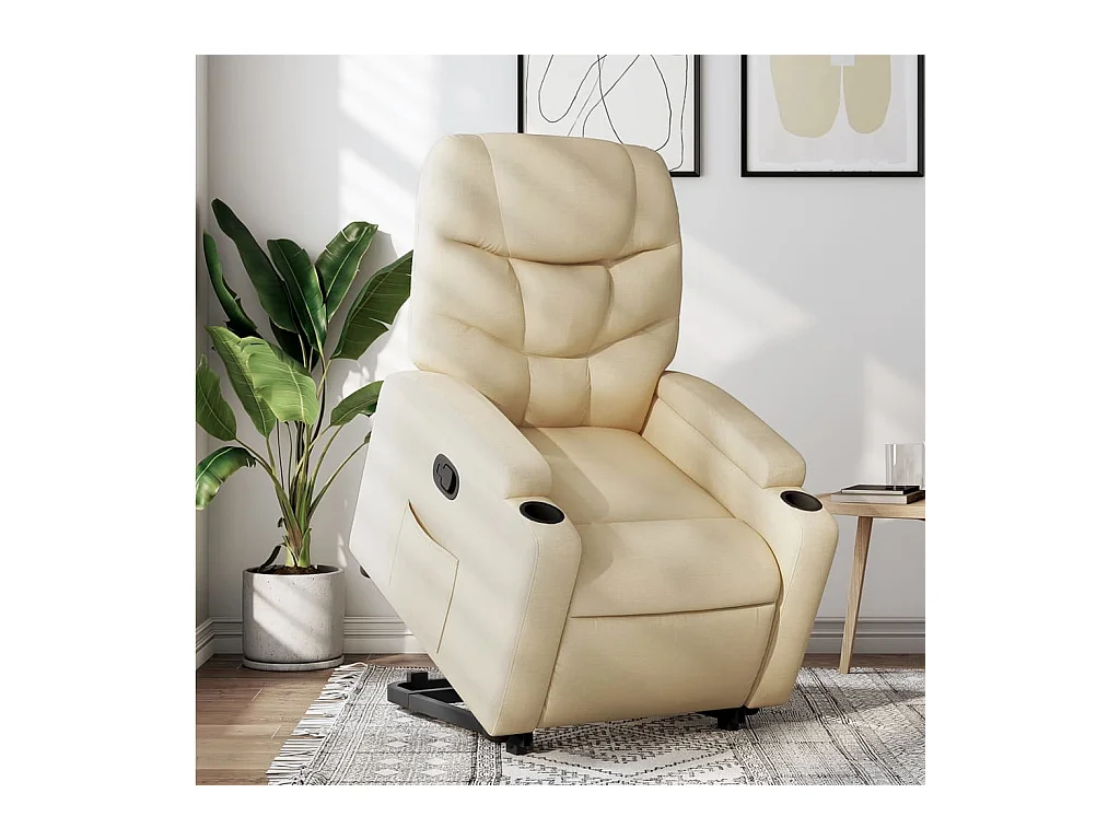 Fauteuil inclinable Crème Tissu REO22643
