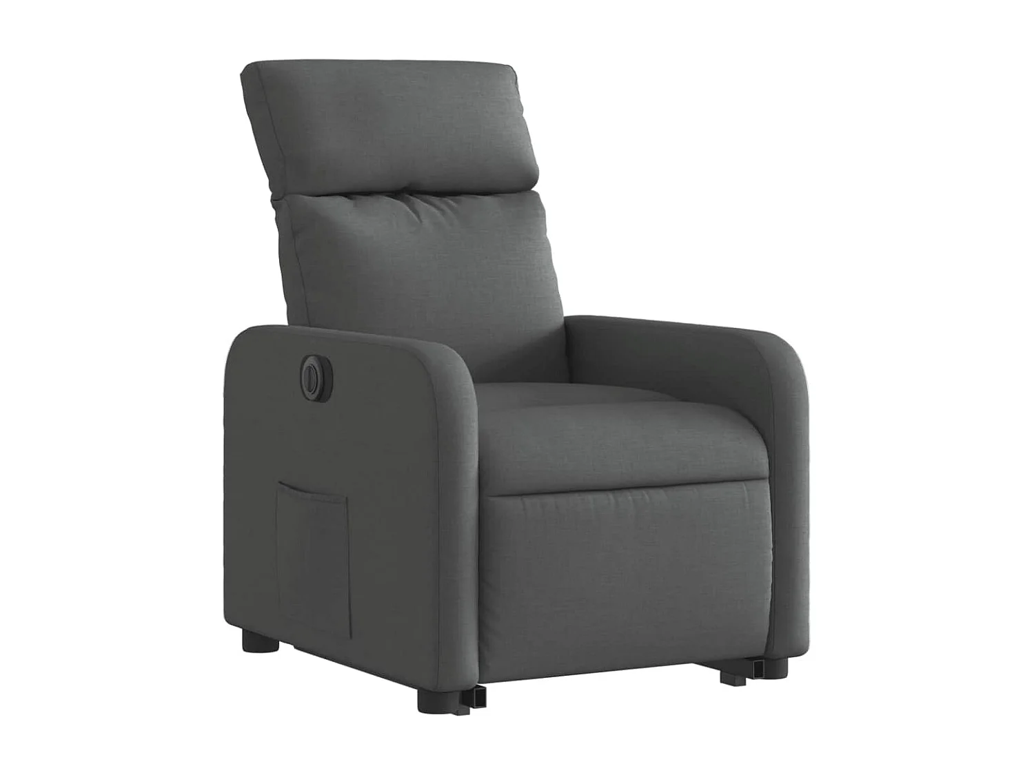 Fauteuil inclinable électrique gris foncé tissu REO65199