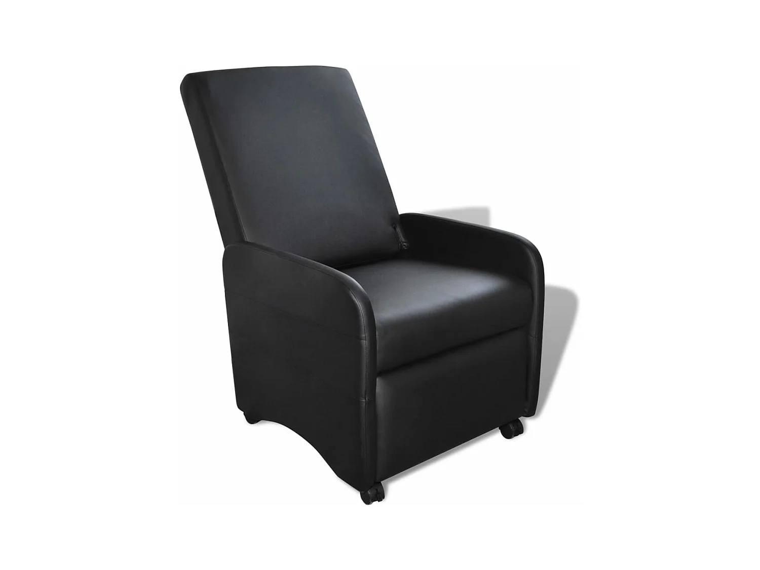 Fauteuil pliable Noir Similicuir REO78886