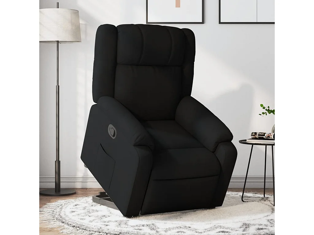 Fauteuil inclinable noir tissu REO43024
