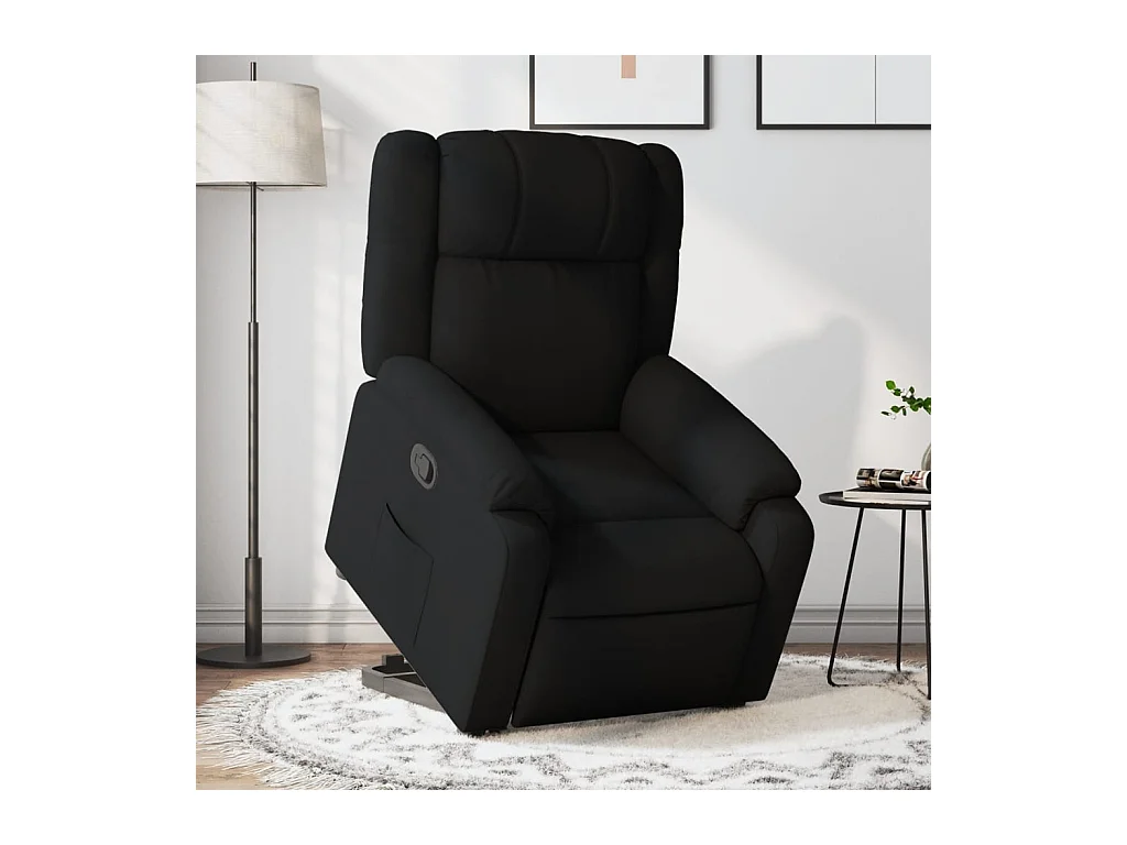 Fauteuil inclinable noir tissu REO43024