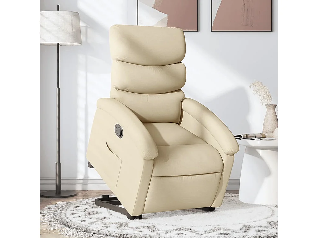 Fauteuil inclinable Crème Tissu REO18975