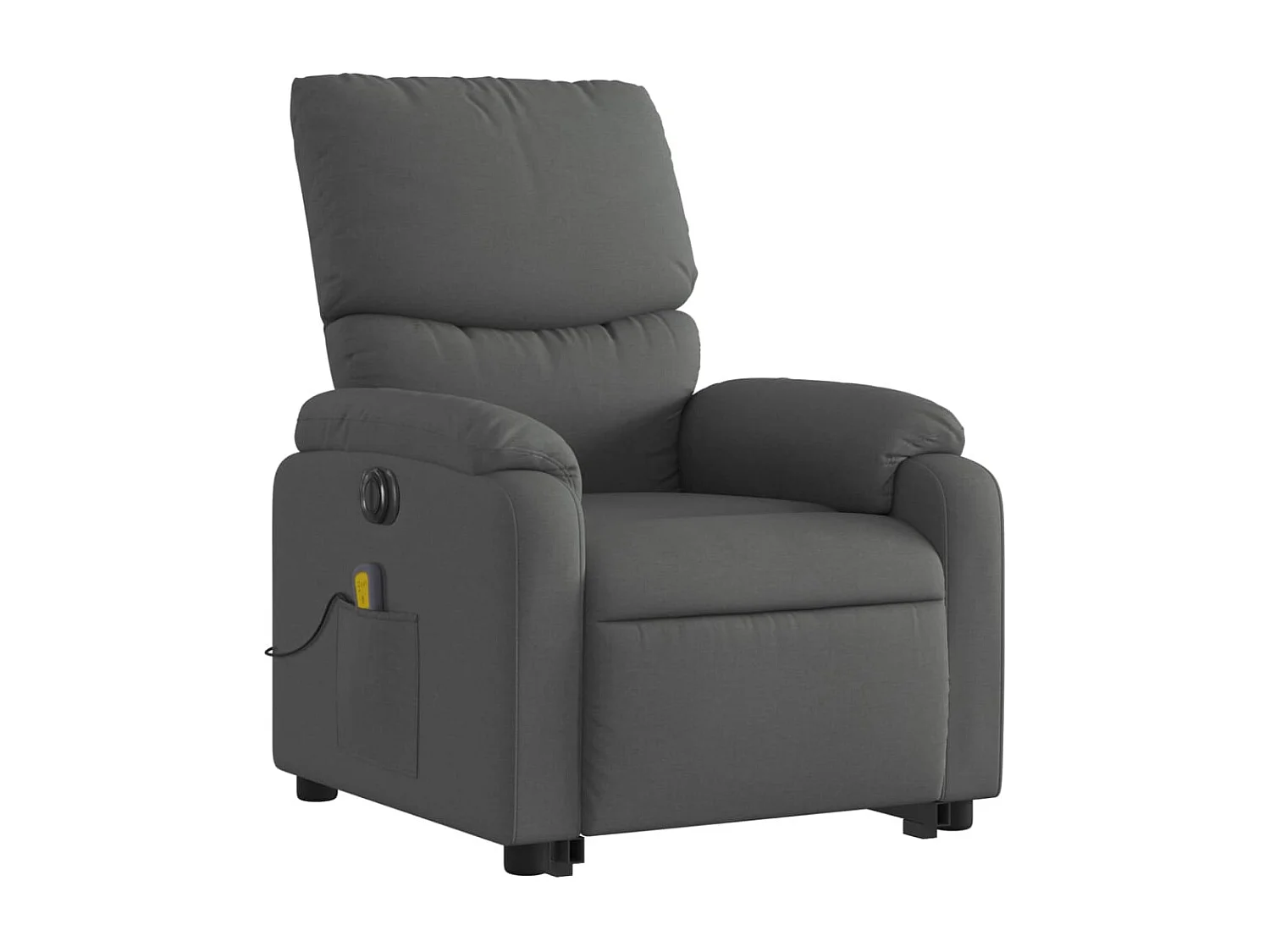 Fauteuil inclinable de massage électrique Gris foncé Tissu REO45462
