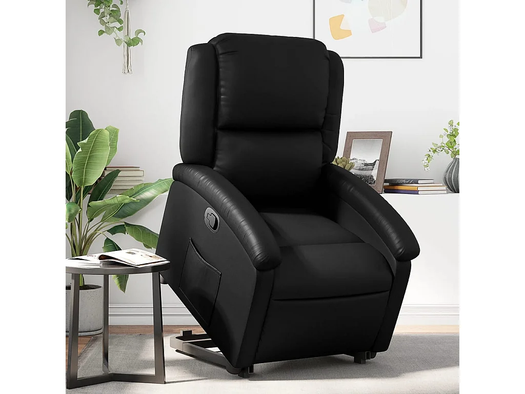 Fauteuil inclinable Noir Similicuir REO28891